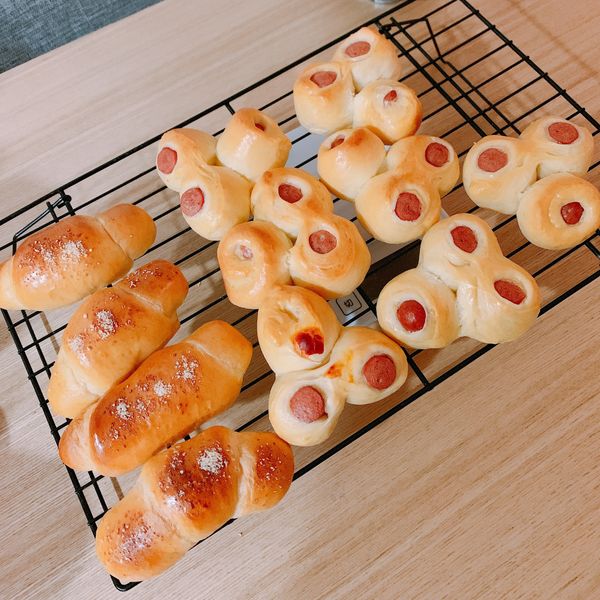 玉米熱狗麵包 : Chiao一起做