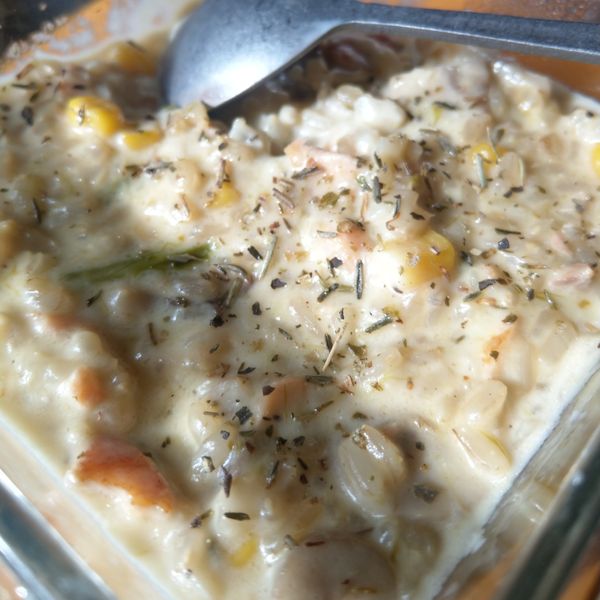 奶油鮭魚燉飯 : 黃小酷一起做