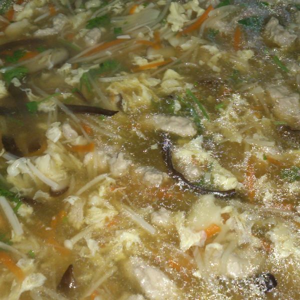 香菇赤肉羹：楊培麗 一起做