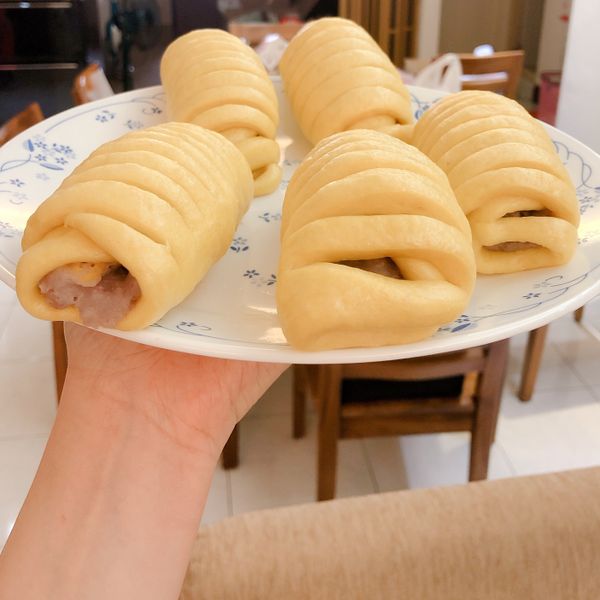 黑糖芋泥饅頭捲:Dora Tsai 一起做