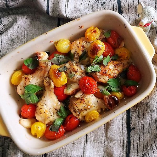 蒜香蕃茄烤小翅腿：ivy 一起做