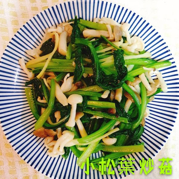 雪白菇炒油菜 「仿小松菜」:顏小菁 一起做