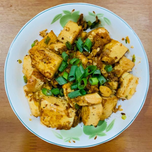 香煎雞蛋豆腐：Vina 一起做