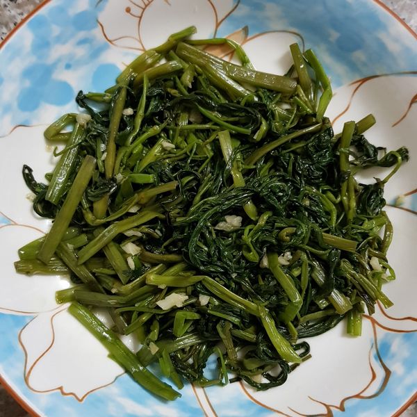 清炒空心菜：蕎語 一起做