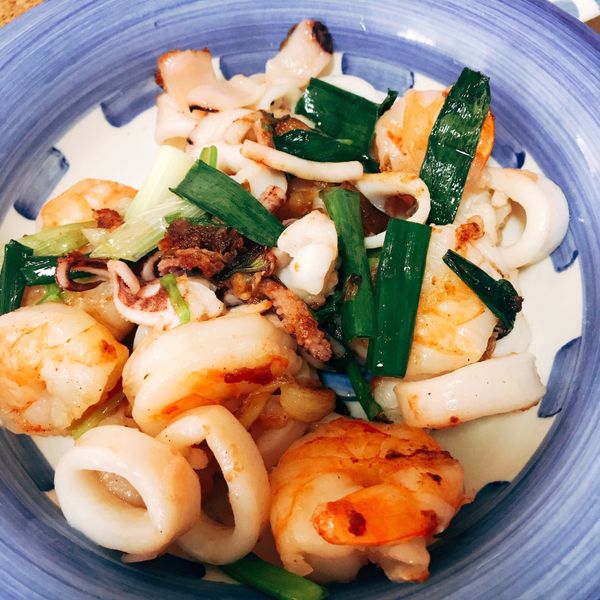 蔥蒜雙鮮（蝦，花枝） : 林海海一起做