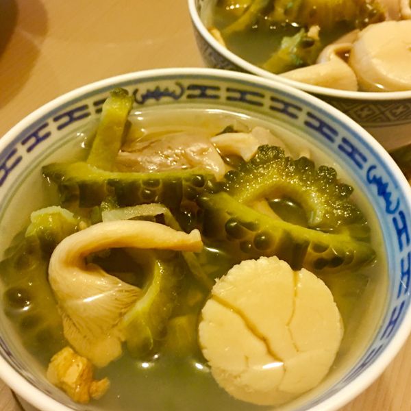 干貝苦瓜湯：Laura 一起做