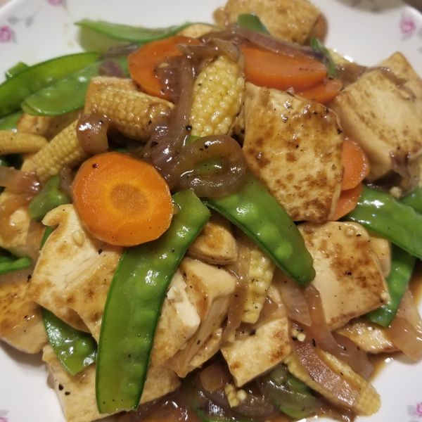 黑胡椒香煎豆腐 : Fiona SN Chan一起做