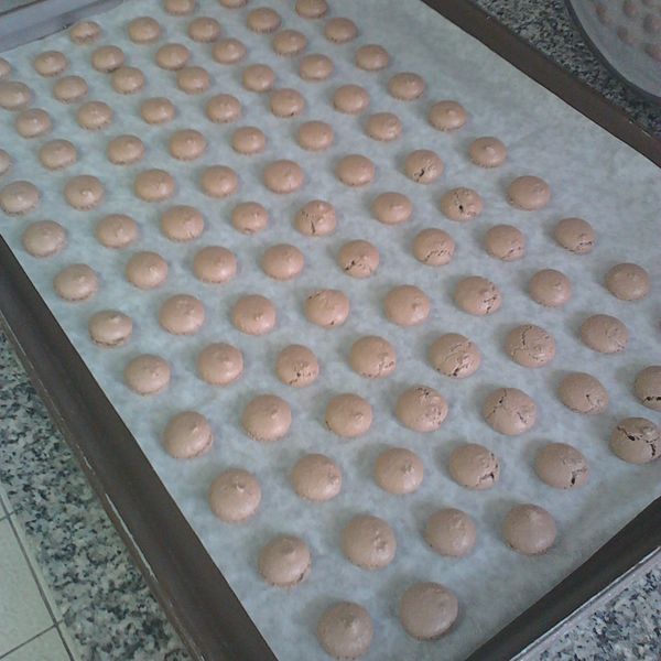 甜點♪ 巧克力馬卡龍 Chocolate Macaron：黃鈺詅 一起做