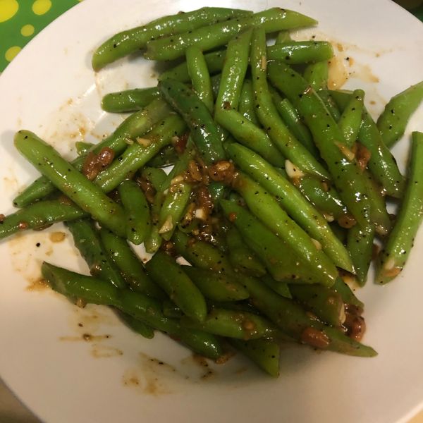 涼拌四季豆：Karen  Wang 一起做