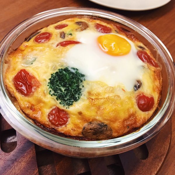 什蔬烤蛋 : 琪琪一起做