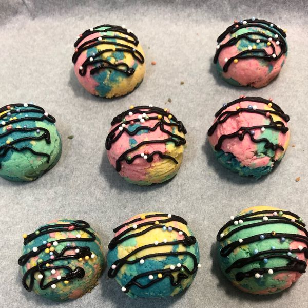 🌈彩虹迷你冰淇淋餅乾:傅琳綾 一起做