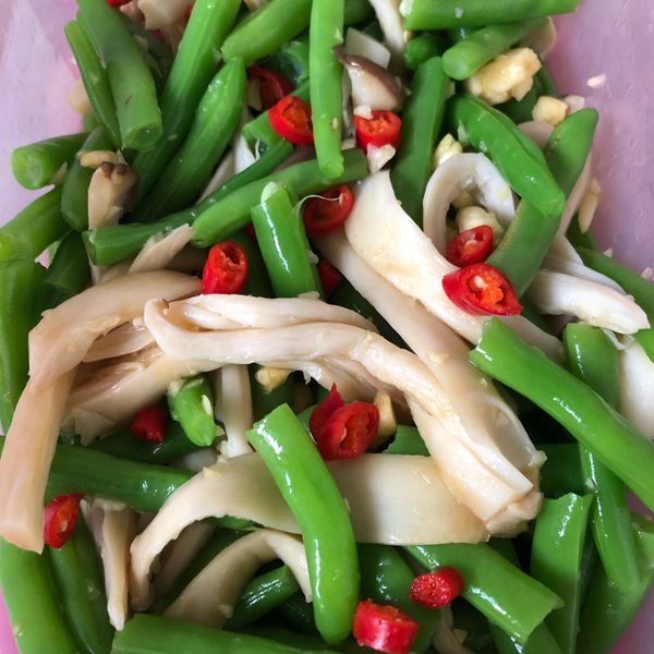 四季豆涼拌杏鮑菇:Angie 一起做