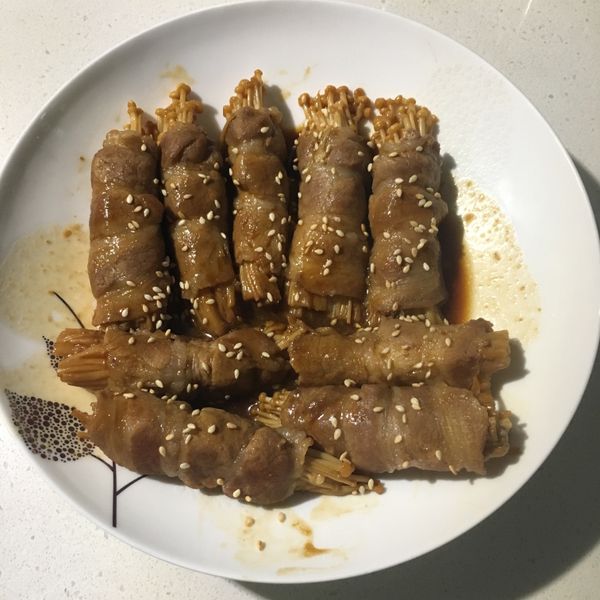 照燒金針菇肉捲:Lunamom 一起做