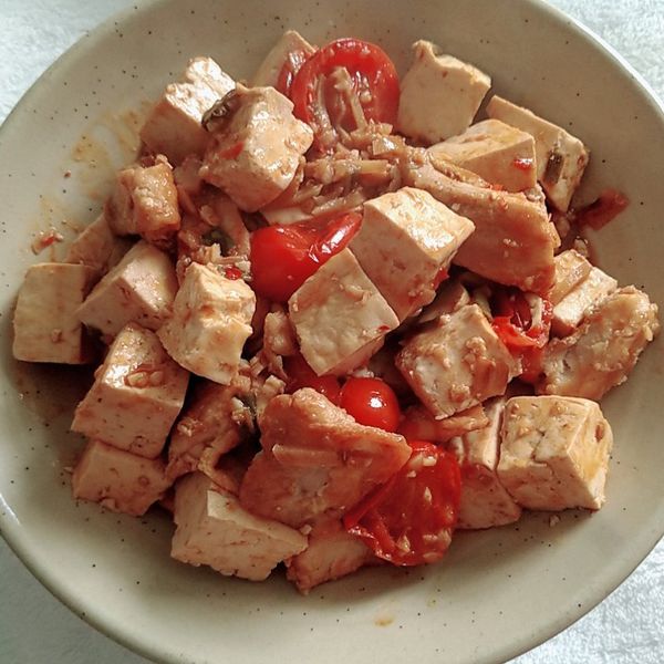 麻婆豆腐佐香煎鯛魚片:甜 一起做