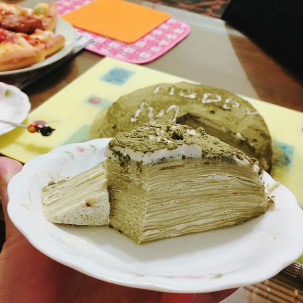 🍵抹茶千層蛋糕🍵～免烤箱 : 阿Q一起做