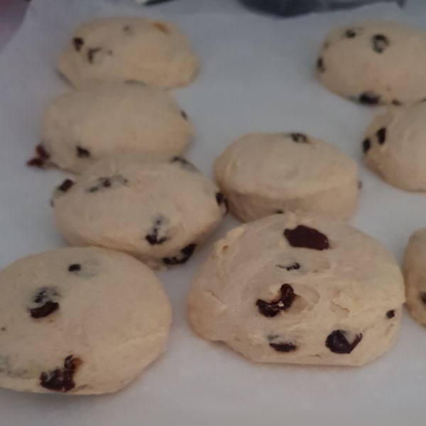 鮮奶油蔓越莓司康🍒🍒🍒：Coco Chin 一起做