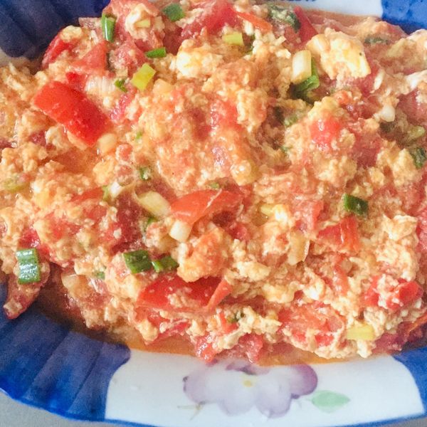 蕃茄炒蛋 : 红苹果🍎一起做