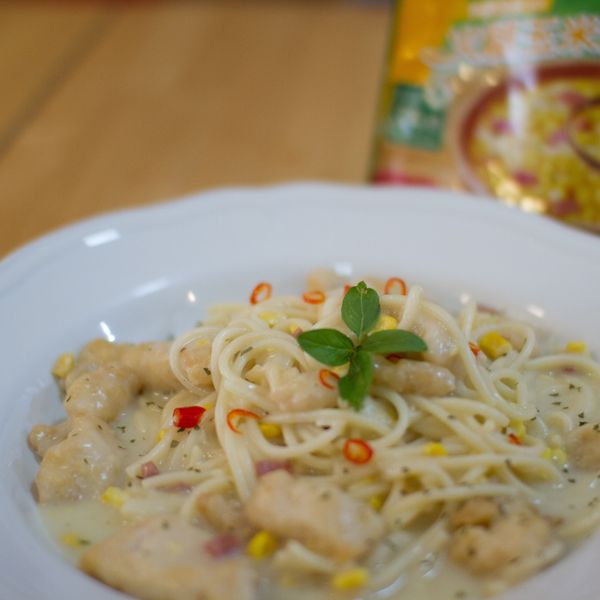 【康寶_就是醬美味】 白醬義大利麵：吳双 一起做