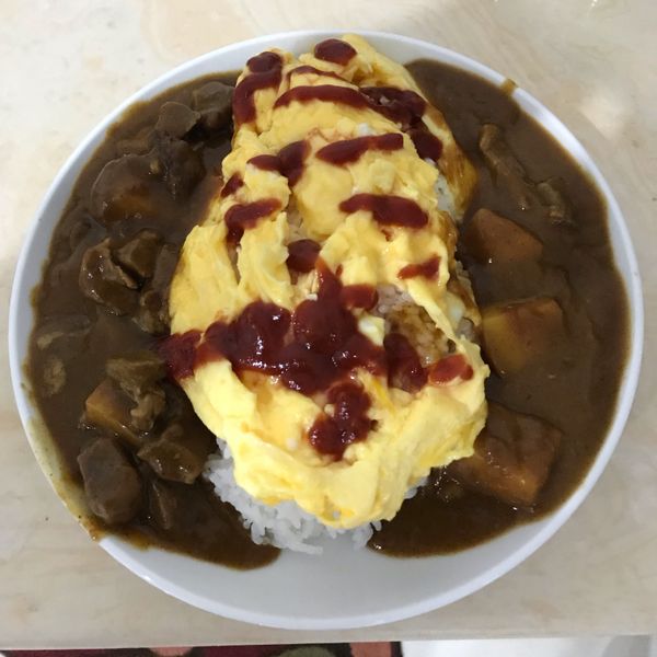 雞肉咖哩蛋包飯 : 仁澤哥哥一起做