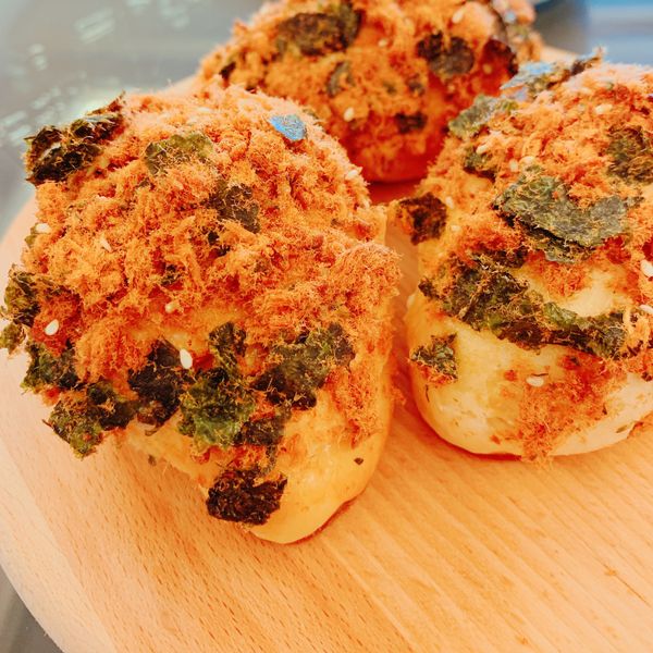 海苔肉鬆麵包【麥典實作工坊麵包專用粉】 : 菁菁一起做