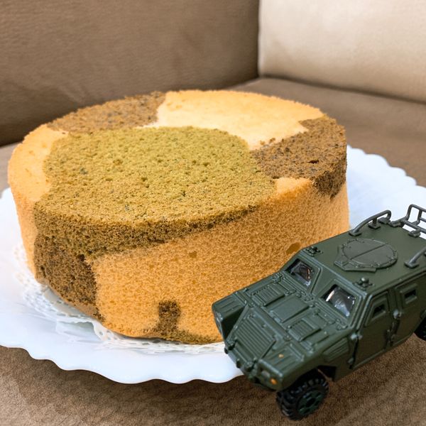 迷彩戚風蛋糕：Singing 一起做