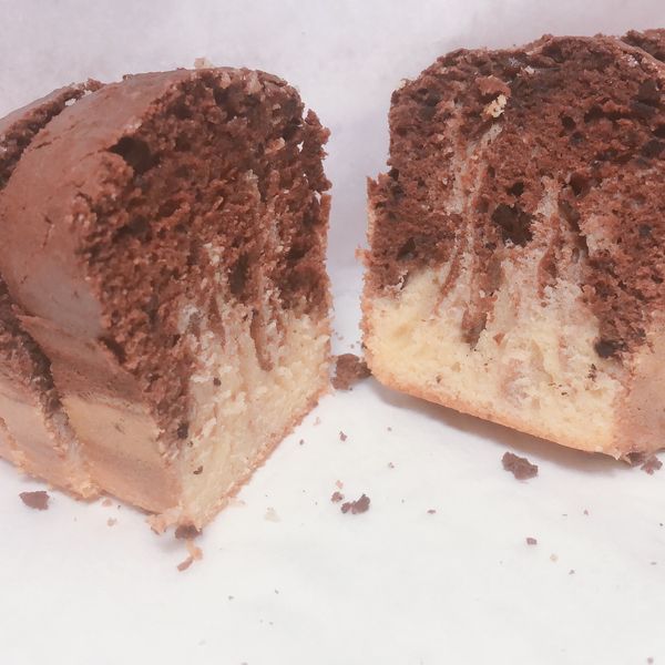 【Kate午後烘焙】簡易版!鬆餅粉大理石蛋糕：喵 一起做