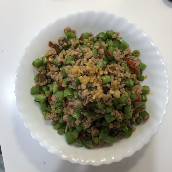 辣豆瓣炒四季豆肉末 : HANLIN一起做