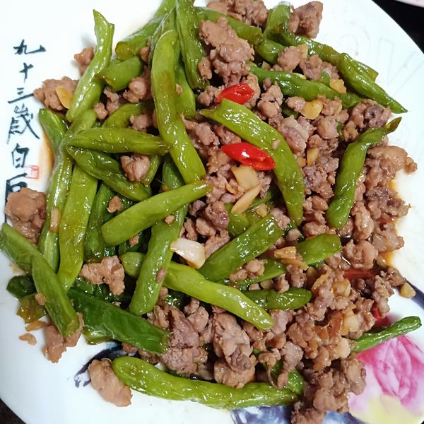 乾扁四季豆 : 蔡羽倢一起做