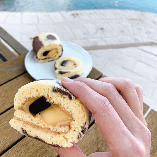 長頸鹿紋蛋糕捲 (黑糖布丁餡):Amy Yang 一起做