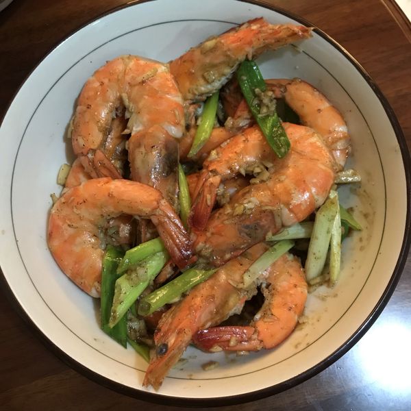 蒜香椒鹽炒蝦【家常好味道】 : Tina Tsai一起做