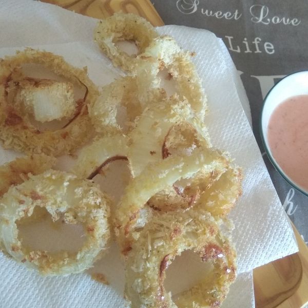 烤蒜味起司洋蔥圈：麥克姬塊 一起做