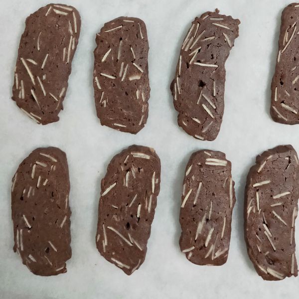 巧克力杏仁餅乾 : 彭妹一起做