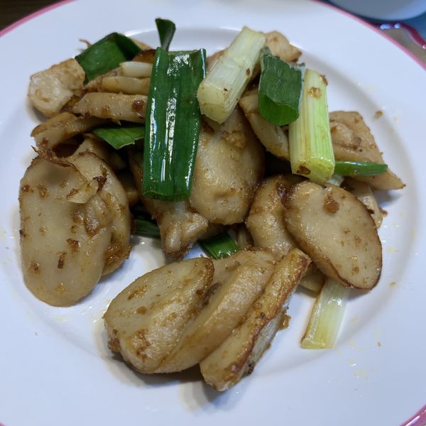 沙茶蔥炒杏鮑菇：斑斑 一起做