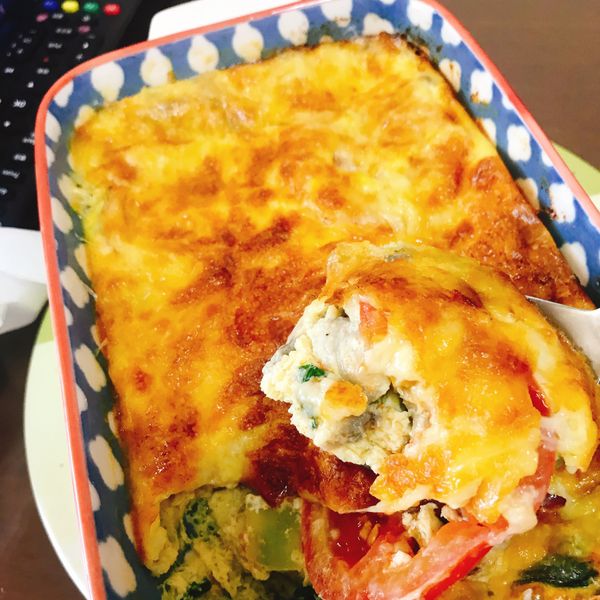 焗烤蔬菜烘蛋 : 薛薛一起做