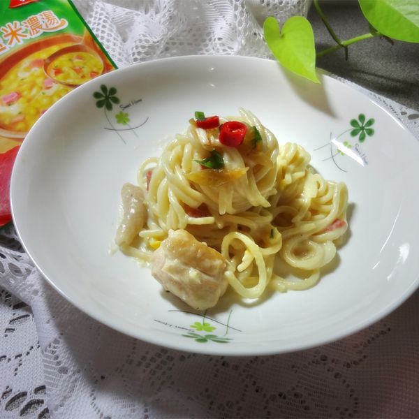 【康寶_就是醬美味】 白醬義大利麵：熾燚 一起做