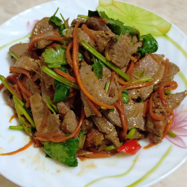 涼拌麻油豬肝 : Anne Fan一起做