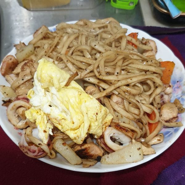 黑胡椒鐵板麵 : 旅行的葉子一起做