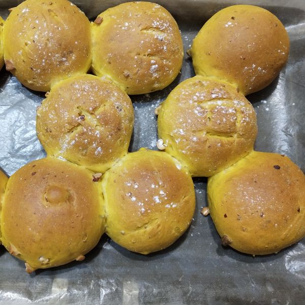 👩‍🍳南瓜紅豆麵包～萬聖節限定版 : 黃冠堯一起做