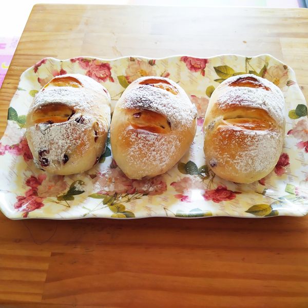 優格果乾軟麵包(免揉):豬豬 一起做