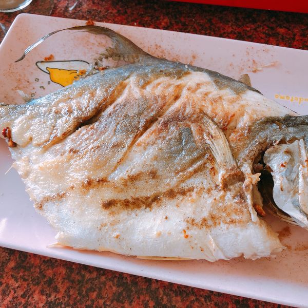 ♥ 超大尾乾煎白鯧魚 ♥：韓 一起做