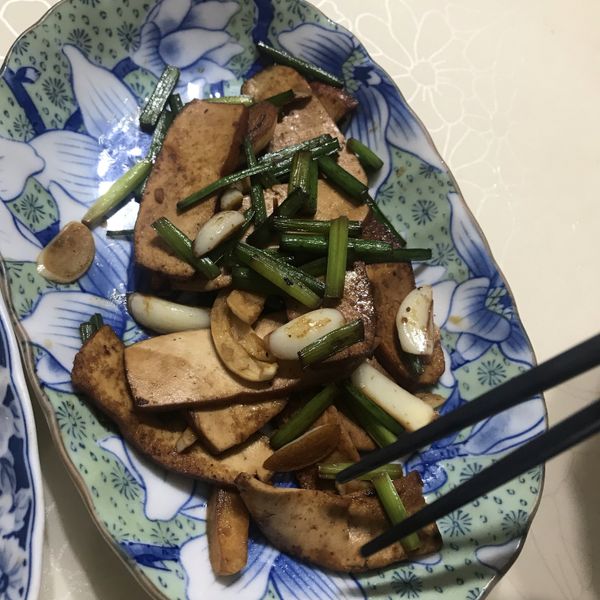 韭菜花炒豆乾 : Guo Fang Qing一起做