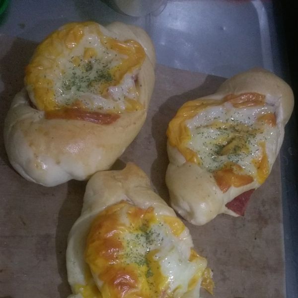 火腿起司麵包 : 豪乖媽一起做