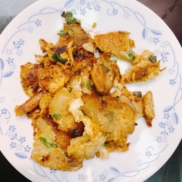 蔥油派餅炒蛋：臻 の 一起做