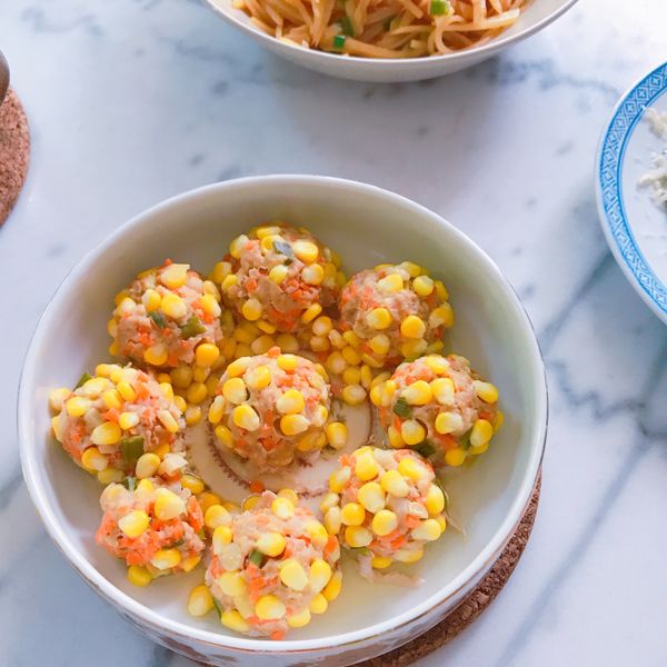 玉米肉丸子(電鍋版)：Yiwen  Lin 一起做