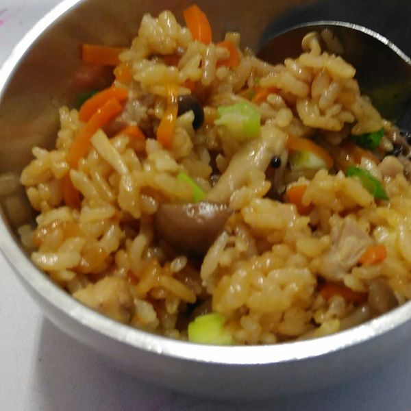 蒜香菇菇雞肉炊飯【好菇道營養料理】 : 我只是個學習者一起做
