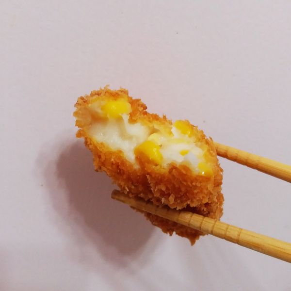 日式の奶油玉米可樂餅:Shan 一起做