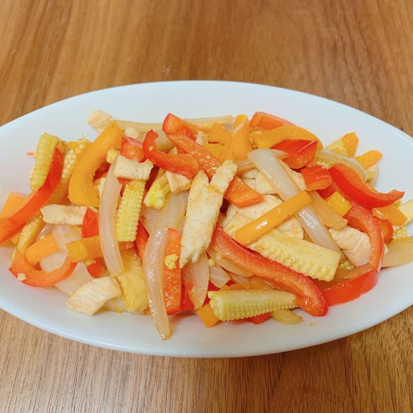 洋蔥炒甜椒 : Ms. N一起做