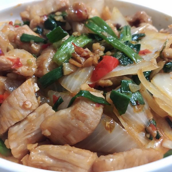 辣炒松阪豬 : Edam一起做