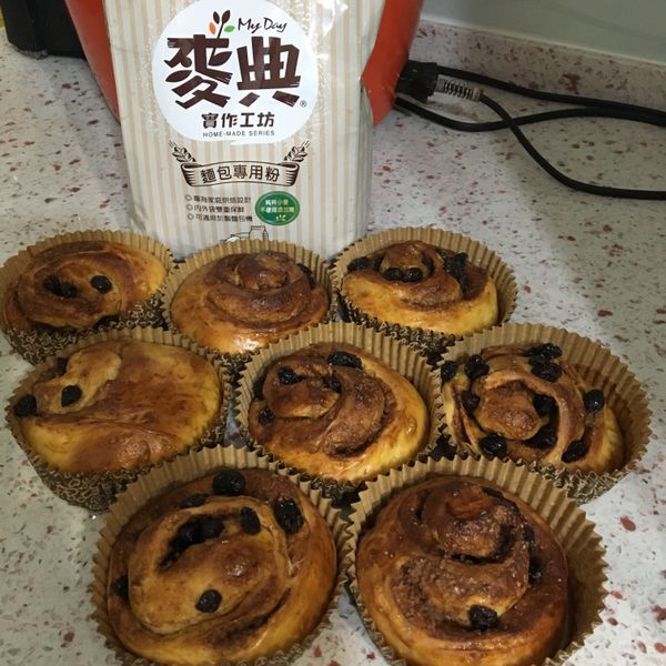 肉桂捲【麥典實作工坊麵包專用粉】 : Han Tz'u Hsu一起做