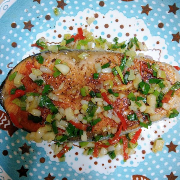 蒜香奶油鮭魚 : 鍾百惠一起做